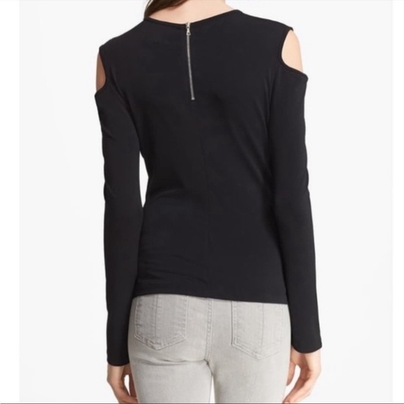 Rag & Bone Black Cold Shoulder Long Sleeve Sz XS - Picture 2 of 8